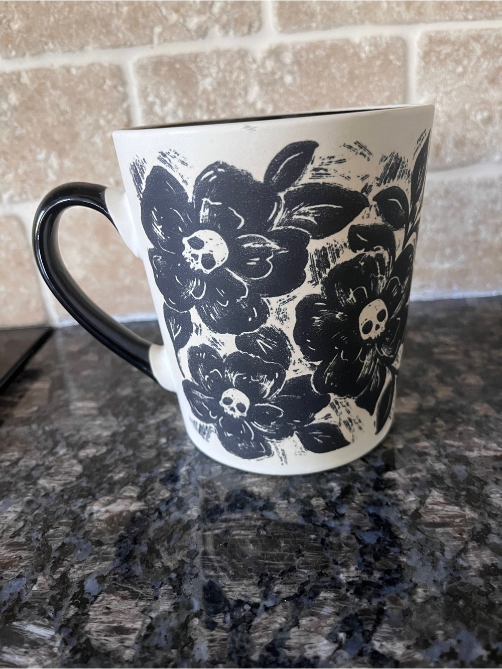 Floral Skull Mug - Home Dining